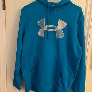 Men’s Under Armour Teal hoodie in size medium, featuring a big logo on the front